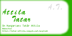 attila tatar business card
